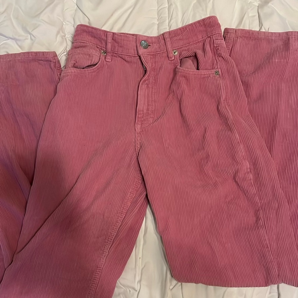 zara pink corduroy pants